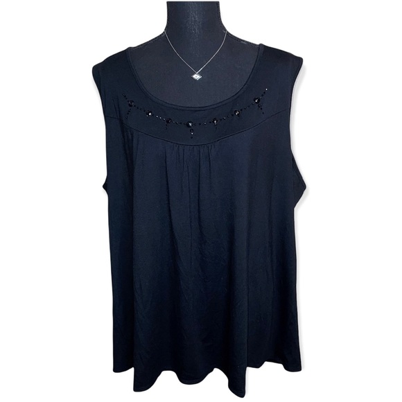 Lane Bryant jeweled sleeveless blouse - Picture 2 of 6
